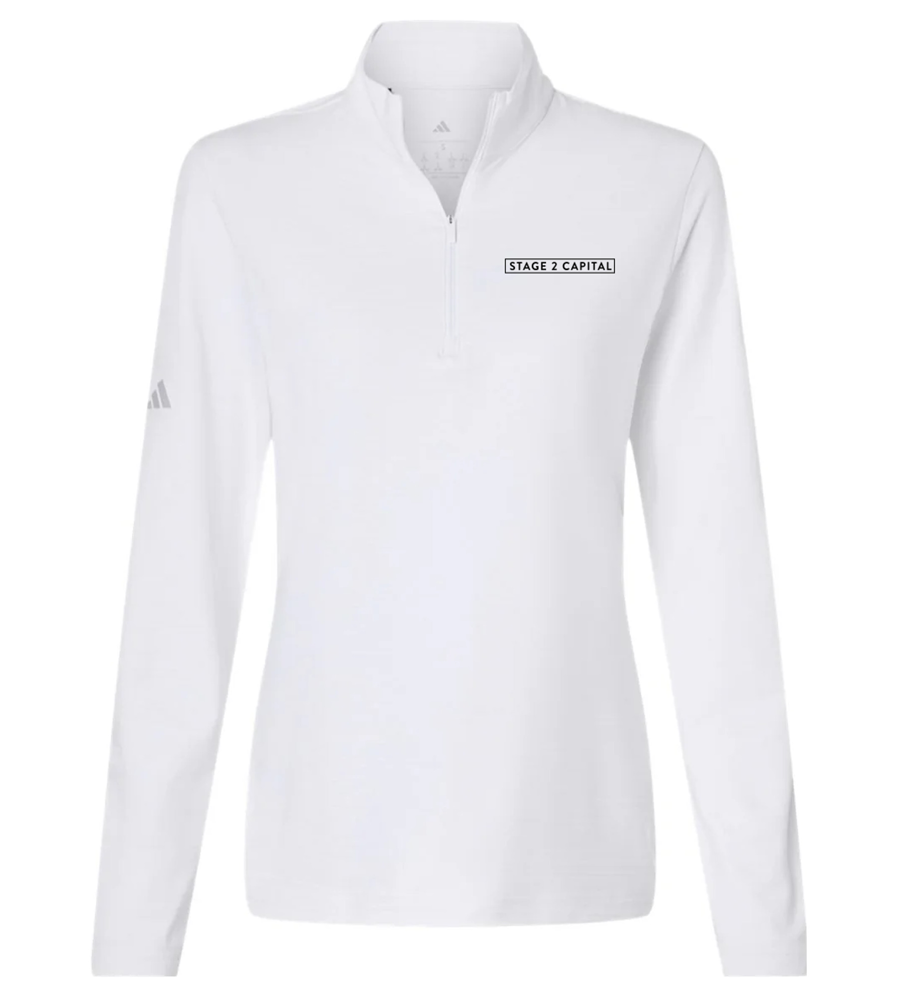 Adidas Women's Textured Stripe Quarter-Zip Pullover